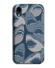 Blue Shark Faces Phone Case Cover Funny Novelty Sharks Gift Present Mens G118