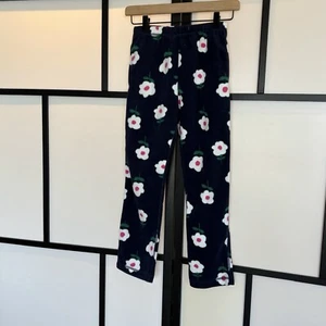 Hanna Andersson Floral Fleece Pants Flower. Girl Size 10.Casual/School Wear - Picture 1 of 10