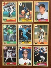 1987,1988,1989,1990,1991,1992 TOPPS BASEBALL Pick 20 Commons (20/$1) and Stars 
