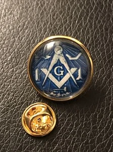 GROS PIN'S 2cm ASPECT DORÉ  Franc Maçon Free Mason - Picture 1 of 3