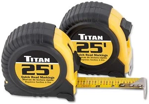 Titan Tools 10901 25' Quick-Read Tape Measure (2 Pack) - Picture 1 of 2
