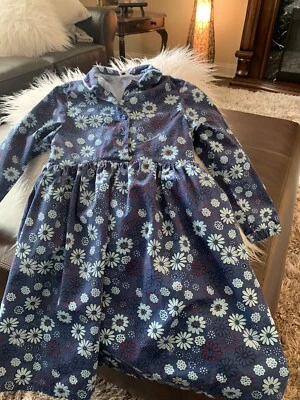 Vestido Cakewalk Boutique Niña Talla 8 Manga Larga Algodón Azul Floral Botón Foto 1 de 3