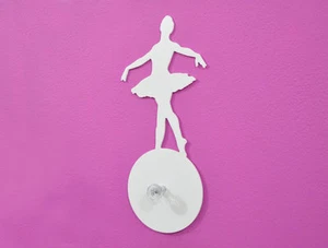 Ballerina weiß - Wandhaken / Mantelhaken / Schlüsselanhänger - Bild 1 von 3