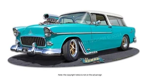 '55 Chevy Nomad Gasser Lasergeschnittenes Blechschild von Larry Grossman - Bild 1 von 2