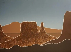 Peter Keefer Mesa Petaca Firmado a Mano Numerado South West ARTE - Imagen 1 de 3