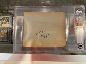 1950'S BILL VEECK INDIANS BROWNS WHITE SOX SIGNED ALBUM PAGE BECKETT SLABBED