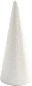 Polystyrene Craft Cone 19.5cm | DIY Styrofoam Cone for Art & Decoration - Picture 1 of 2
