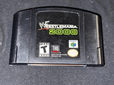 WWF WrestleMania 2000 (Nintendo 64, 1999) Cleaned / Tested / Authentic N64 - Image 1 of 4