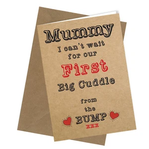 #120 Unborn Baby MOTHERS DAY Card Funny Humour Mother's Day Mummy's Day from Dad - Picture 1 of 2