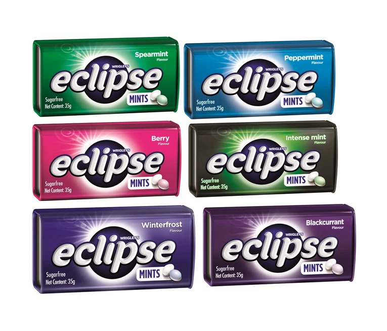 完好 Eclipse Spearmint 薄荷浆果强冬霜 Balckcurran 35 克 X 10 — 第 1/1 张图片