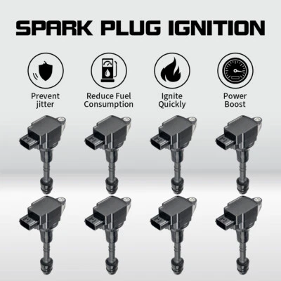 Set of 8 Ignition Coils Fit For Nissan Titan Armada 2007-2015High Quality UF551 Foto 1 de 4