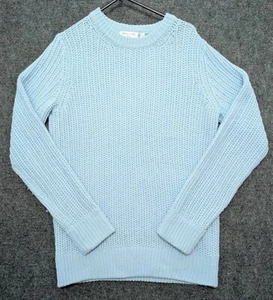William De Faye Womens Jumper Small T1 Blue Cashmere Mohair Blend Long Sleeve - Picture 1 of 10