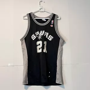 Vintage 90s Champion Mens NBA Jersey Size L Tim Duncan San Antonio Spurs - Picture 1 of 8