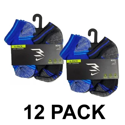 12 Pares Calcetines NIKE CALCETÍN CORTE BAJO Talla Pequeña 7-9 ZAPATO TALLA 3Y-5Y NUEVO CON ETIQUETAS Azul Foto 1 de 3