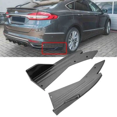 2xCarbon Rear Bumper Diffuser Spoiler Lip Splitters For Ford Mondeo Fusion Focus Foto 1 de 4