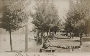 Augusta ME Among The Pines "Sir Charles" Shore View "Held For Frantage" RPPC - Imagen 1 de 2