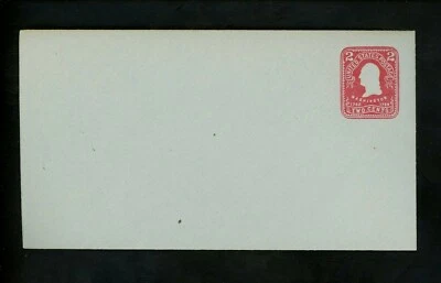 US Postal Stationery U388b Mint Envelope Entire 2c Red on Blue Washington - Image 1 of 2