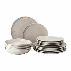 Rosenthal Geschirr-Set Junto Soft Shell 18-tlg., Service, Porzellan, Grau - Bild 1 von 1
