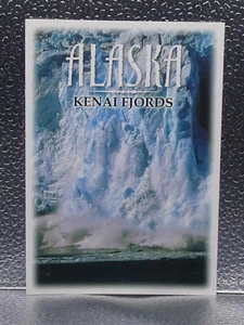 Postal topográfica de turismo de viajes ártico glaciar Aialik fiordos de Kenai de Alaska - Imagen 1 de 2
