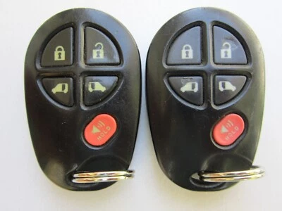2 x OEM 2004-2016 TOYOTA SIENNA KEYLESS REMOTE KEY FOB ALARM GQ43VT20T /5 BUTTON - Image 1 of 4