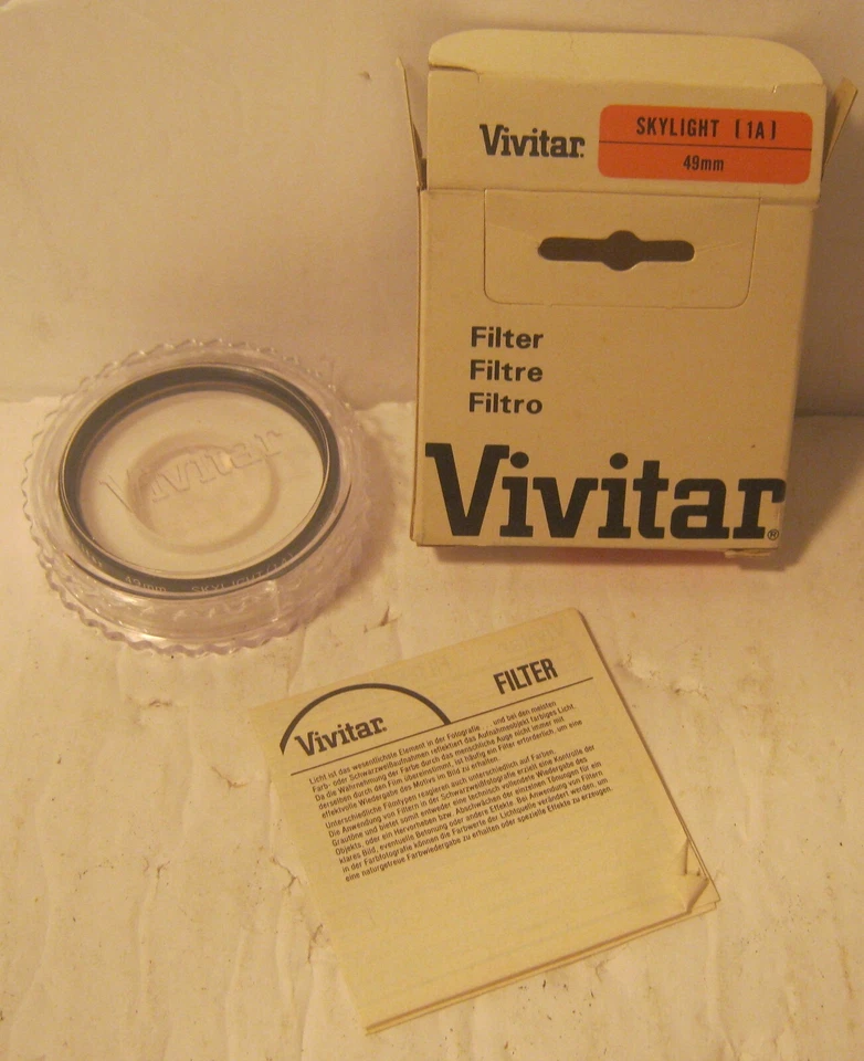 VIVITAR Camera Filter 49mm SKYLIGHT 1A with Case & Box EXCELLENT Condition!!! - Image 1 of 1