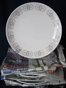 Plate, Bread Dessert Stoneware Franciscan Merry Go Round White Taupe Bows Japan - Picture 1 of 3