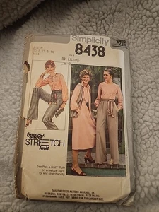 1978 SIMPLICITY MISSES BLOUSE, SKIRT, ETC PATTERN #8438 SZ 10-12-14 UNCUT - Picture 1 of 6