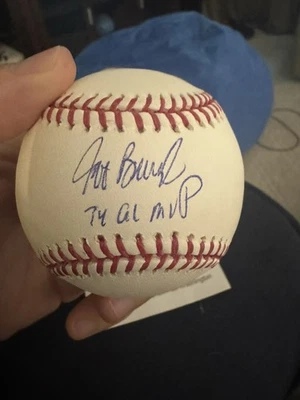Бейсбольный мяч с автографом Джеффа Берроуза с надписью AL MVP 1974 Tristar  - Изображение 1 из 3