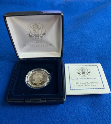 Dólar Susan B Anthony 1999-P como nuevo en Estados Unidos - SBA con caja y certificado de autenticidad ¡Acuñado el año pasado! Foto 1 de 4