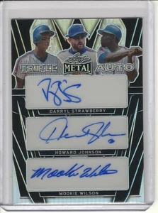 2024 LEAF METAL DARRYL STRAWBERRY/HOWARD JOHNSON/MOOKIE WILSON 3X-AUTO #3/5 - Bild 1 von 2