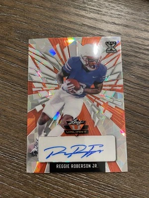 2022 Leaf Valiant #BA-RR1 Reggie Roberson Jr. Orange Crystal #/20 - Image 1 of 2