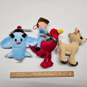 Rudolph MISFIT TOYS PLUSH LOT - Cowboy Riding Ostrich Airplane Clarice  Stuffins - Picture 1 of 9