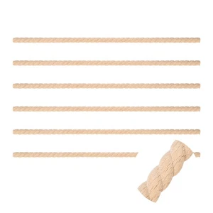 6 Pezzi 15,75" Bordo Decorativo in Legno, Stampaggio in Legno 3D Non Finito (Torsione, 12mm) - Foto 1 di 6