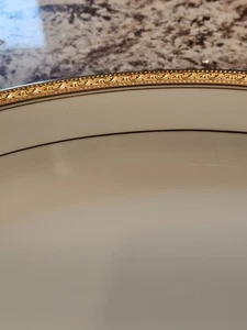 New Noritake Crestwood Gold 13 1/2" Oval Serving Platter - Picture 1 of 5