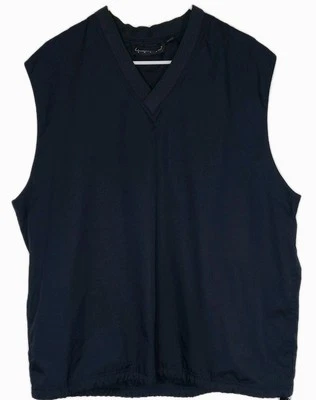 Reebok Athletic Golf Vest Men's Medium Vented Pockets Navy Blue Heavy-Duty  - Image 1 of 4