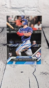 Wyatt Langford 2024 Topps Now Hits for Cycle! RC 364 Blue 2/49 Rangers Signed - Picture 1 of 15