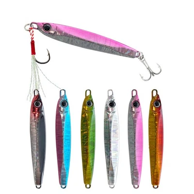 6er Pack Metal Cast Jig Spoon 10-60G Casting Jigging Fisch Wolfsbarsch... - Bild 1 von 4