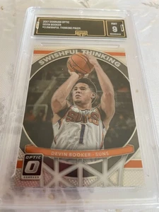 DEVIN BOOKER SUNS 2017 DONRUSS OPTIC SWISHFUL THINKING PRIZM # 3 GRADED 9 - Picture 1 of 2