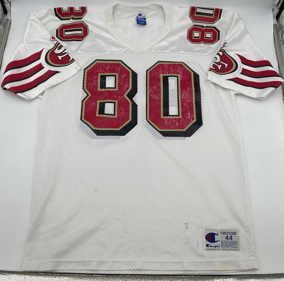 Campeón/San Francisco 49ers/ Camiseta NFL/Hombre Talla 44/Jerry Rice #80/Blanca Foto 1 de 4