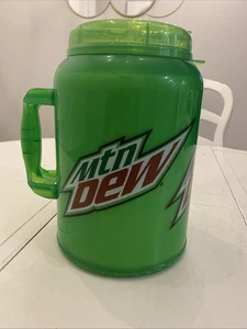 Taza de viaje gigante grande aislada de espuma de rocío de montaña Whirley 100 oz mango de neón - Imagen 1 de 7