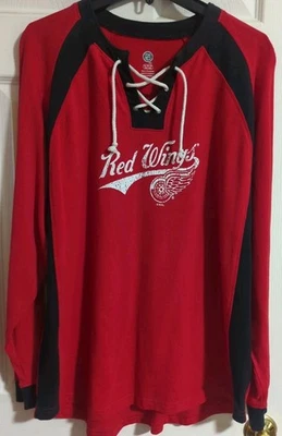 НХЛ официальный лицензированный Red Wings женщин 2XL толстовка красный и черный носили один раз - Изображение 1 из 4