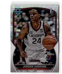 Huskies refractor Jordan Hawkins #85 2022-23 Bowman University cromados - Imagen 1 de 2
