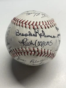 1974 Baltimore Orioles Stamped Team Signed Autoball Baseball Brooks Robinson  - Picture 1 of 6