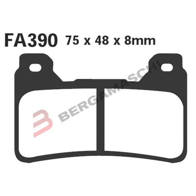 PASTIGLIE FRENO PER HONDA CBR 600RR 1000RR 04-06 ANTERIORE EBC EPFA390HH - Immagine 1 di 4