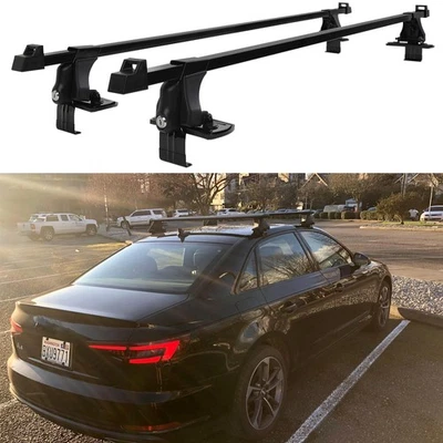 Barras transversales portaequipajes de carga para Audi A3 A4 A5 A6 A7 B8 B9 S3 S4 S5 54" Foto 1 de 4