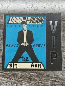 1990 Vintage David Bowie Sound Vision VIP cloth sticker Backstage Pass RARE !!! - Picture 1 of 2