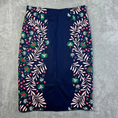 Falda Boden Para Mujer 12 Regular Azul Marino Forrada Floral Richmond Lápiz Elegante Oficina Foto 1 de 4