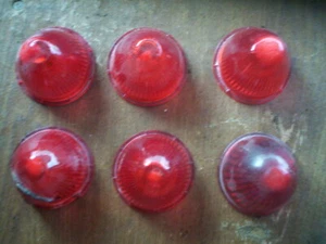 7 pcs round trailer marker light lens lenses grote red beehive lamps cab roof - Picture 1 of 5