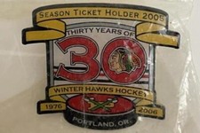 WHL Portland Winterhawks Pin Hockey 2005 Season Ticket Holder 30 Years Sealed