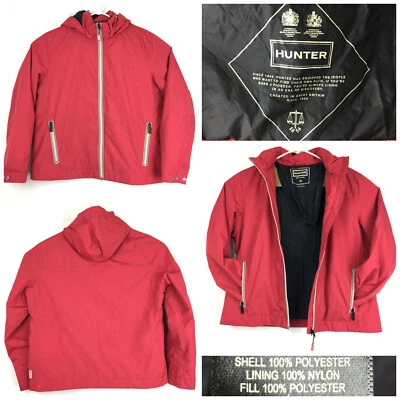 Chaqueta cortavientos ligera roja con capucha Hunter unisex para adultos XL (50 en el pecho) Foto 1 de 4